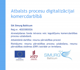 Support for digitalization of processes in commercial activities